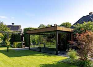 Tuin met high end overkapping